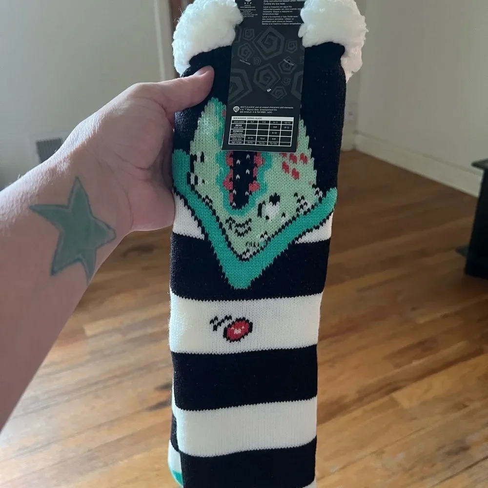 1 LEFT! Beetlejuice SANDWORM Cozy Socks